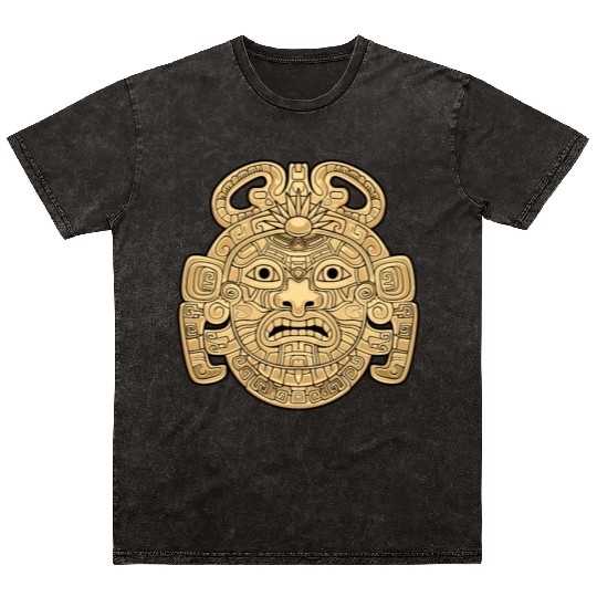 Maya God Mayan Mythology Ancient God K'inich Ahau Mineral Wash T Shirts
