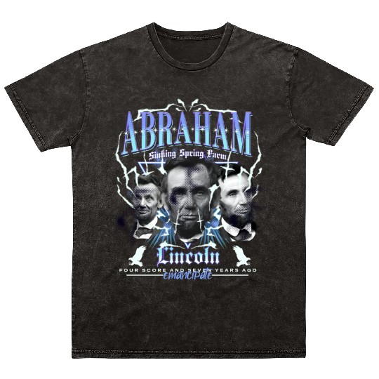 History Bootleg Abraham Lincoln Bootleg Retro Rap Mineral Wash T Shirts