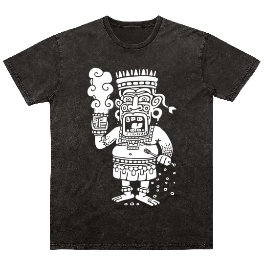 Maya God Mayan Mythology Buluc Chabtan Mineral Wash T Shirts