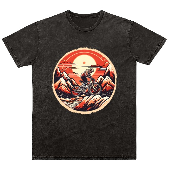 Mountain Biking 90s Colors Mineral Wash T Shirts