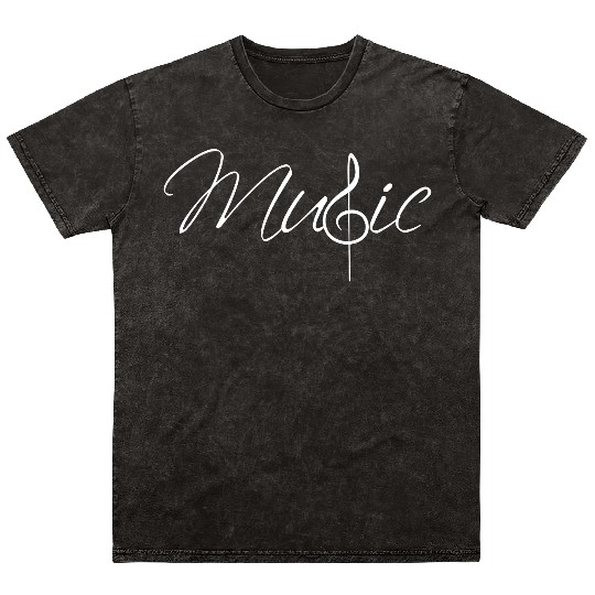 Music Clef Note French Violin Treble Musical Sound Mineral Wash T Shirts