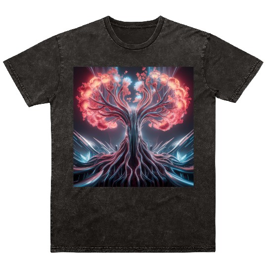 Biomechanical Blossom Mineral Wash T Shirts