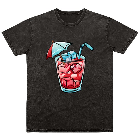 Sip the Summer Vibes Mineral Wash T Shirts