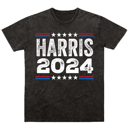 Kamala Harris 2024 US Election Democrat Mineral Wash T Shirts