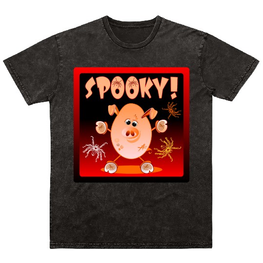 HAPPY HALLOWEEN SPIDERS PIGLET Mineral Wash T Shirts