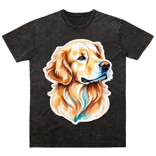Golden Retriever Golden Retriever Mineral Wash T Shirts