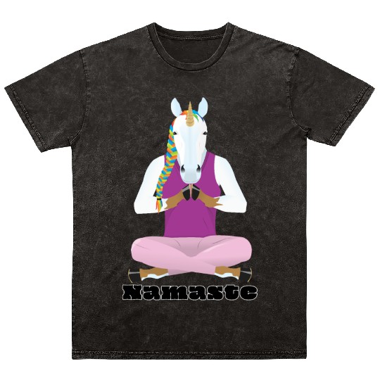 Yoga Unicorn Mineral Wash T Shirts