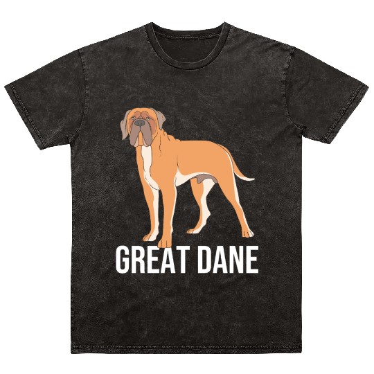 Cute Dog Lover Dog Mom And Dog Dad Great Dane Mineral Wash T Shirts