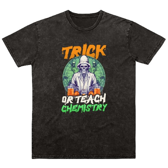 Halloween Chemistry Teacher Trick Or Treat Chemist Mineral Wash T Shirts