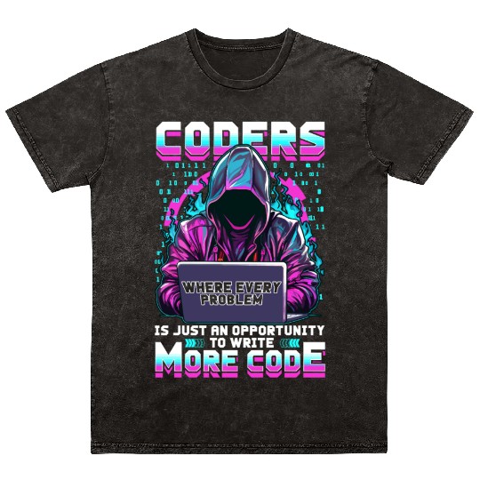Coders Design for Computer Engineer Software Devel Mineral Wash T Shirts
