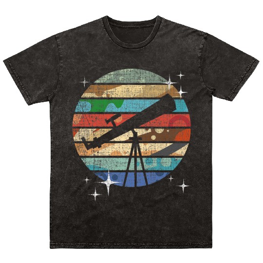 Planets Of Solar System Telescope Astronomy Mineral Wash T Shirts
