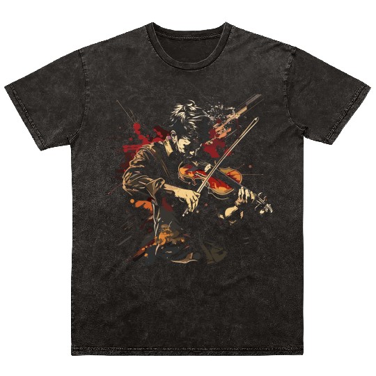 Violin Guy Mineral Wash T Shirts