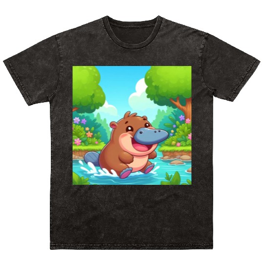 The hippo-platypus Mineral Wash T Shirts
