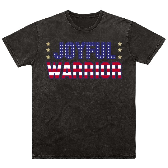 Joyful Warrior - Harris Walz 2024 Election America Mineral Wash T Shirts