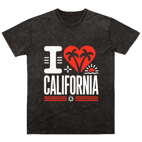 I love California | The Golden State Mineral Wash T Shirts