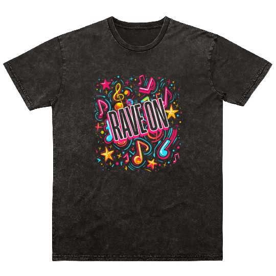 EDM Festival Rave On Mineral Wash T Shirts