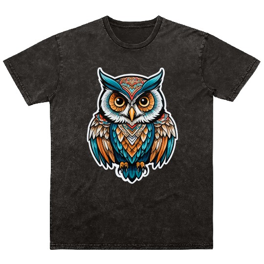 Owl Neo Traditional Mineral Wash T Shirts