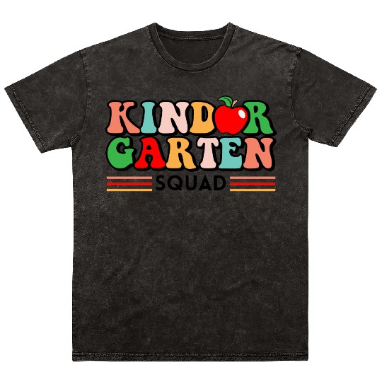 Kindergarten Squad - Kindergarten Teacher Mineral Wash T Shirts