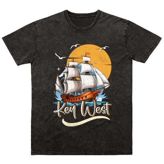KEY-WEST FLORIDA Sunshine-State Florida Keys Mineral Wash T Shirts