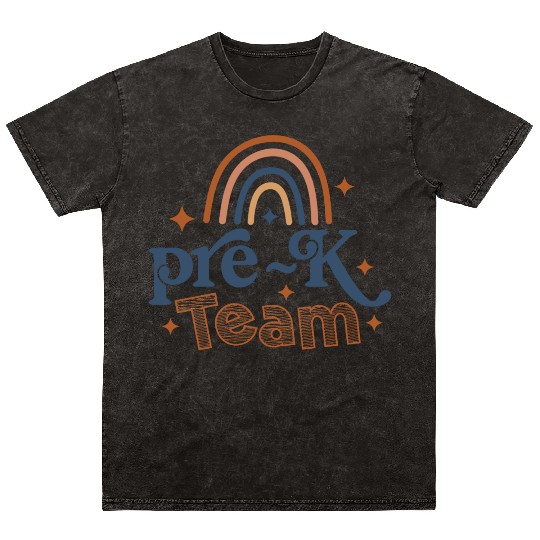 Pre-K Team - Preschool Teacher Mineral Wash T Shirts