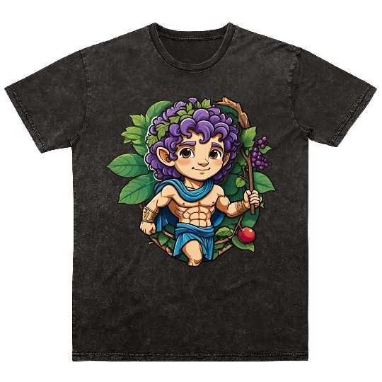 Cute Dionysus Greek Mythology God Mineral Wash T Shirts