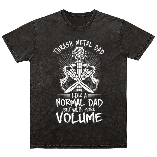 Metalhead Art for Trash Metal Fan Mineral Wash T Shirts