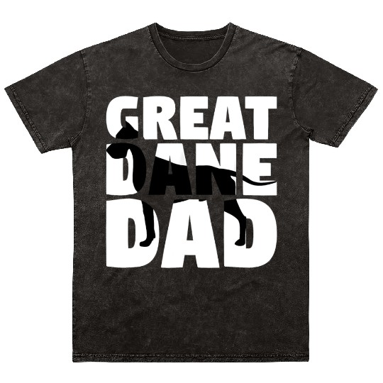 Great Dane Dad Mineral Wash T Shirts Great Dane Father Dog Dad