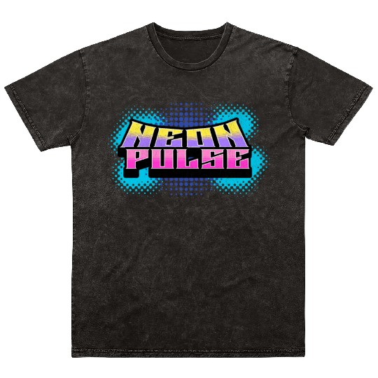 Neon Pulse - Vibrant Y2K Streetwear Vibes Mineral Wash T Shirts