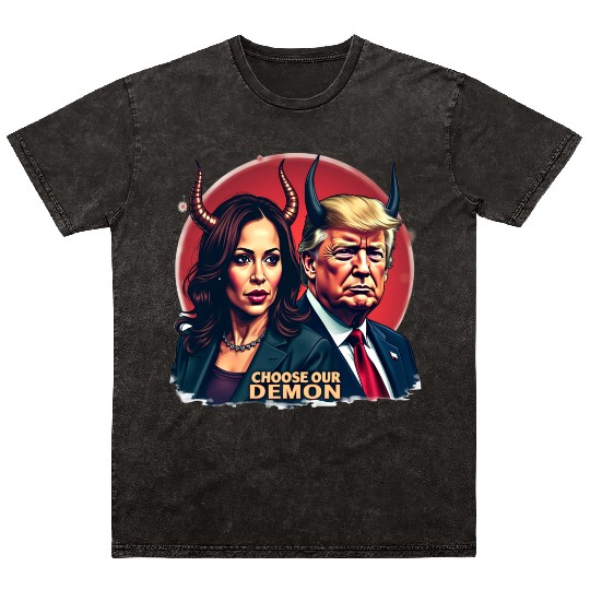 Kamala Harris Vs Trump The Fight For The Country Mineral Wash T Shirts