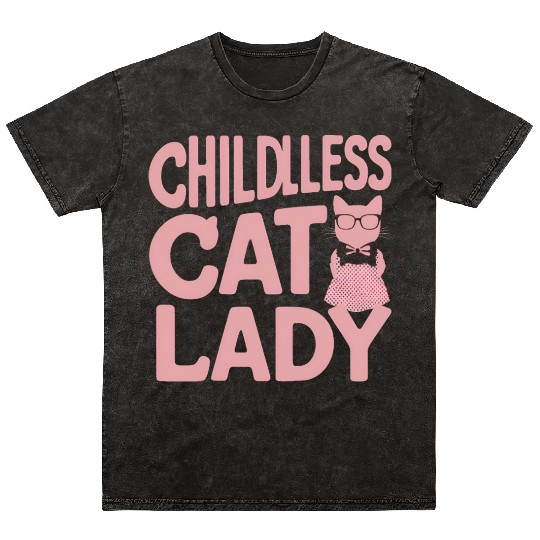 Childless Cat lady Kamala Harris Mineral Wash T Shirts