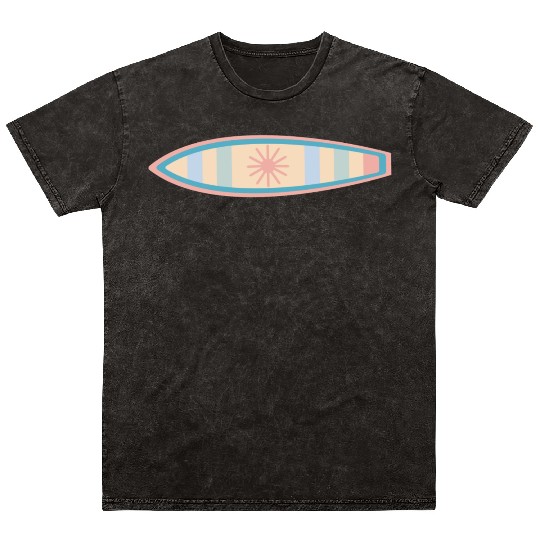 Surfboard Tide Clothing Co. Logo Mineral Wash T Shirts