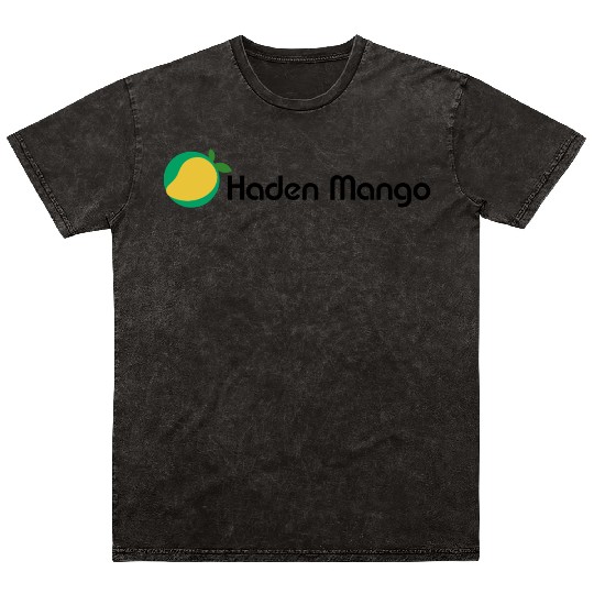 Green Mango Logo Design Mineral Wash T Shirts