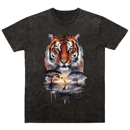 Tiger Paradise Jungle for a Tiger lovers Mineral Wash T Shirts