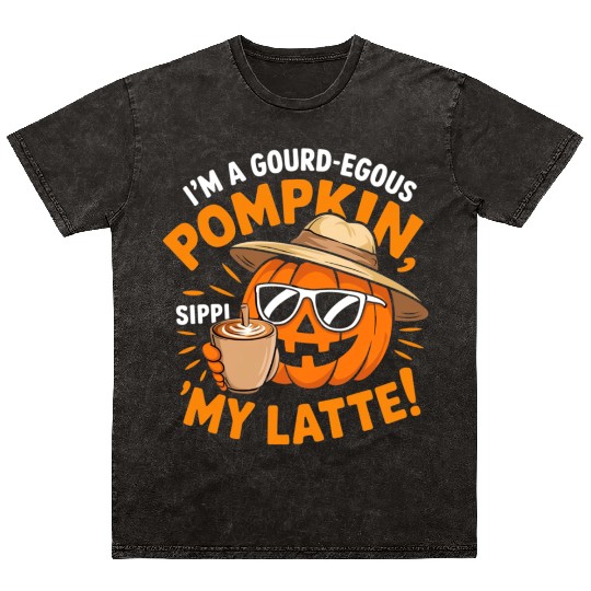 Pumpkin Spice Latte, Retro It's Fall Y'all Mineral Wash T Shirts