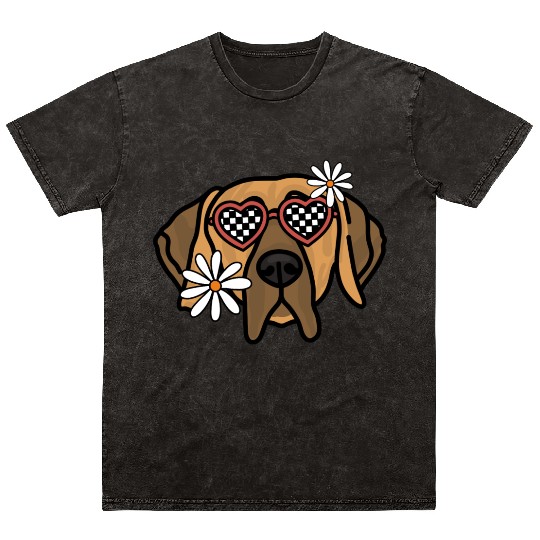 Great Dane Brown Retro Dog Mineral Wash T Shirts