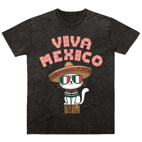 Viva Mexico Celebrate Hispanic Heritage Month Mineral Wash T Shirts