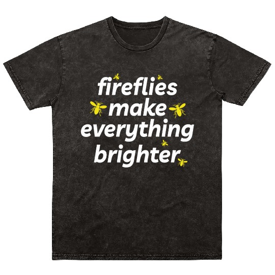 Fireflies Firefly Lightning Bug Insect Collector Mineral Wash T Shirts