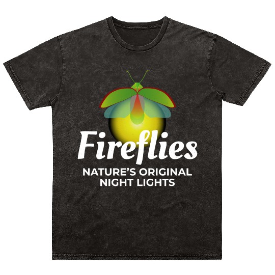 Fireflies Firefly Lightning Bug Insect Collector Mineral Wash T Shirts