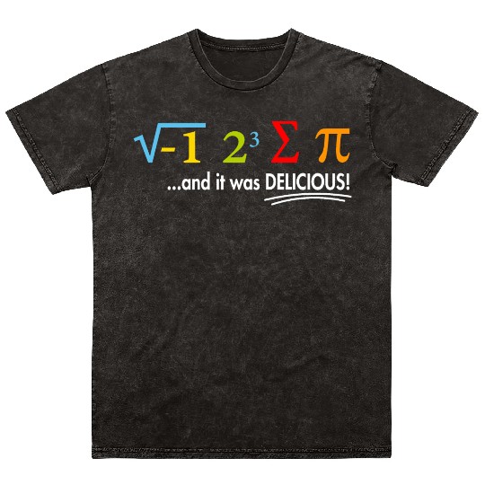 I Ate Some Pie And It Was Delicious 8 Pi Day 1BK9 Mineral Wash T Shirts