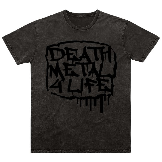 Heavy death metal 4 life hard rock music graffiti Mineral Wash T Shirts