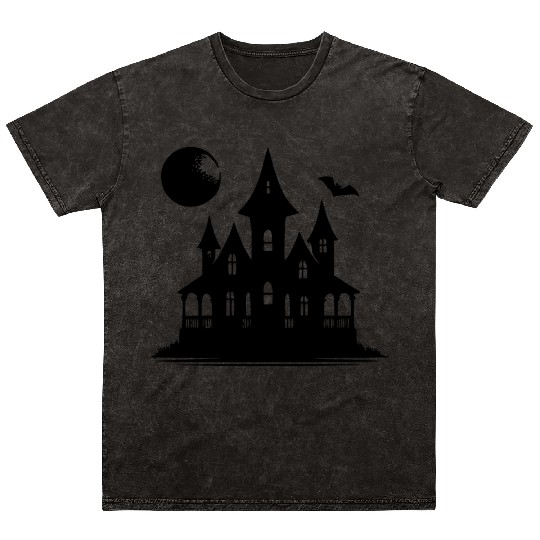 Full Moon Halloween Midnight Children's Haunted Mineral Wash T Shirts