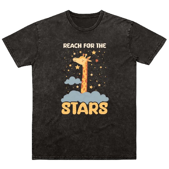 Giraffe Reach For The Stars Mineral Wash T Shirts