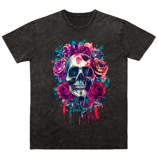 Santa Muerte - Mexican Folk Culture Saint Mineral Wash T Shirts
