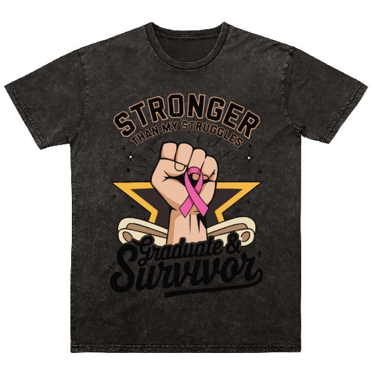 Stronger Than My Struggles – Graduate & Survivor Mineral Wash T Shirts