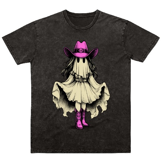 Ghost Cowgirl Western Y2k Mineral Wash T Shirts