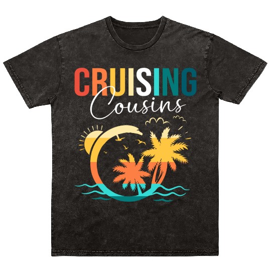 Family Cruise Mediterranean Cruising Cousins Mineral Wash T Shirts