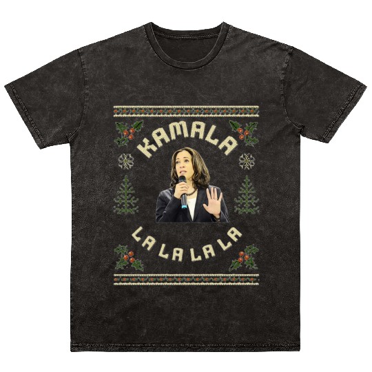 Kamala Harris singing Christmas Carol Mineral Wash T Shirts