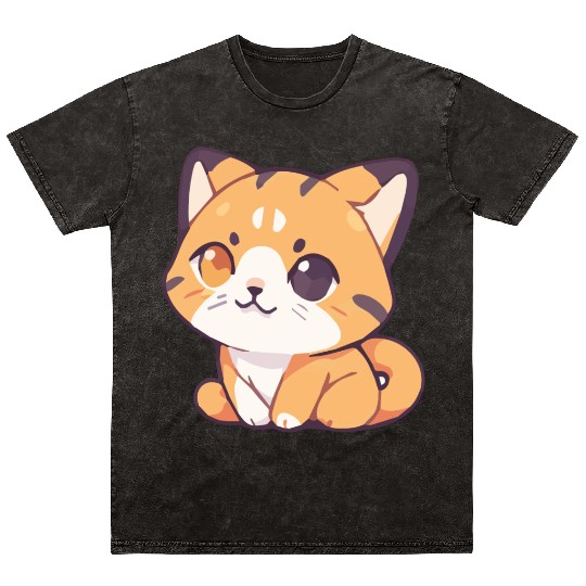 Meow Series: Laid-Back Ginger Mineral Wash T Shirts