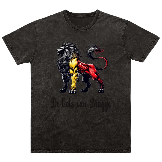 Bruges lion flag design Mineral Wash T Shirts