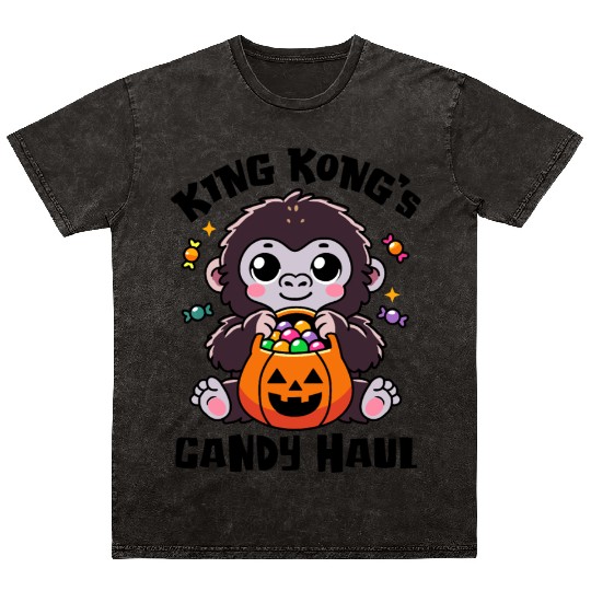 Kingkong's Candy Haul Halloween Trick-or-Treat Bag Mineral Wash T Shirts